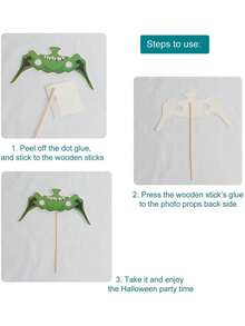 Halloween Photo Booth Props 26 Pcs For Halloween Decorations - Multicolor - View 6