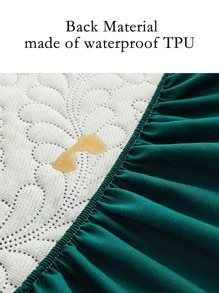 1pc Waterproof Breathable Mattress Cover Bed Fitted Sheet Mattress Protector For Single/Double/140/160 Muti Size Gray/Green - Dark Grey - View 4