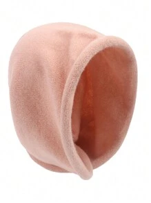 1pc Women's Winter New Style Scarf & Hat Set, Faux Cashmere Knitted DIY Turban Cap - Solid Color - View 3