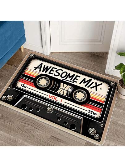 Exclusive Custom, 1pc Vintage Tape Rug, Industrial Style, Decorative Carpet, Bohemian Style, Multipurpose Fashion Creative Home Carpet, Living Room Rug, Bedroom Rug, Entrance Rug, Kitchen Rug, Bathroom Rug, Game Room Rug, Study Room Rug