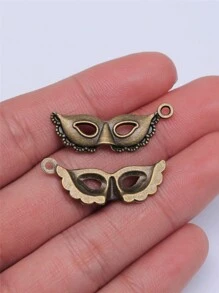 12pcs/Bag 31x12mm Masquerade Party Mask Charms Pendant For DIY Jewelry Making DIY Earring, Necklace, Bracelet, Keychain Making - Mask - View 7