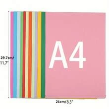 100-Pack   A4 Origami Paper  Assorted Color Craft Sheets For Printing, Crafting, And Paper Folding Projects - 100 Sheets 10 Colors - View 3