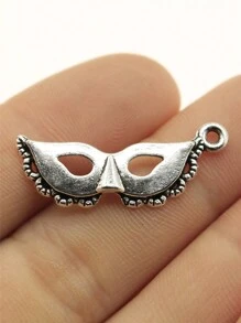 12pcs/Bag 31x12mm Masquerade Party Mask Charms Pendant For DIY Jewelry Making DIY Earring, Necklace, Bracelet, Keychain Making - Mask - View 8
