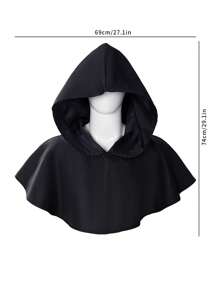 1pc Men COS Costume Black Hooded Cloak Medieval Cosplay Death God Robe Party Halloween