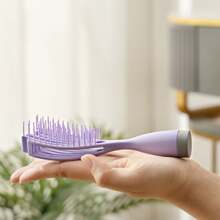 1 pièce Peigne à cheveux creux, peigne de coiffure portable pour volumiser les racines des cheveux, utilisation double pour cheveux secs et mouillés, massage du cuir chevelu, conception de tirelire avec rangement dissimulé