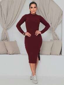 Winter Dress Fabric ANA RUGA - Burgundy - View 3