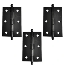 Black Colonial Reinforced Hinge 3 1/2 X 2 5/16 Ball Pin 3 Units - màu đen - Xem 1