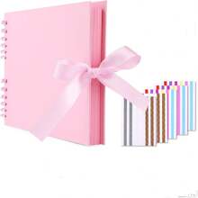 1pc 80 Pages Scrapbook Album, Handmade Kraft Paper Photo Album For Wedding & Anniversary, DIY Scrapbooking Accessories With Sticker Corners Gifts Birthday Graduation