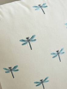 LCUHPCL 2入組蜻蜓繡花枕套，適用於所有季節和場合的家居裝飾 - 彩色 - 查看 9