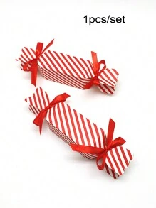 5/10/50pcs Christmas Red Striped Candy Favor Boxes Gift Boxes Party Supplies Wedding Decorations Christmas Decorations Christmas Decor Christmas Gifts Christmas Wrapping Paper  Christmas Party Supplies Christmas Gift Bags Christmas Bags Christmas Stickers