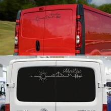 100x28cm Car Sticker Camping Adventure Vinyl Decor Decal For Camper Van SUV Motorhome RV Caravan Cargo Panel Decoration Caravan RV Auto Tuning Accessories - 100x28cm/39.37x11.02inch - View 3