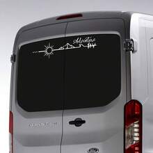 100x28cm Car Sticker Camping Adventure Vinyl Decor Decal For Camper Van SUV Motorhome RV Caravan Cargo Panel Decoration Caravan RV Auto Tuning Accessories - 100x28cm/39.37x11.02inch - View 2