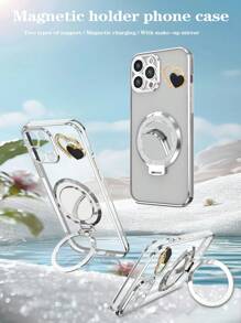 1个折叠支架+镜子/DIY水钻爱心+电镀蝴蝶支架手机壳，防摔新款电镀工艺手机壳，适用于Infinix Zero 30/ Spark Go 2024系列，Poco/Pop/Camon/Smart系列，Apple 11/12/13/14/15 Pro Max， A25/A34/A54S，OPPO，vivo，Redmi 13C+，Moto G，Redmi Note 13C/12/11 Pro，畅享20/30/40/50/60/70，HONOR 90/80/70/60/50，X9/X8/X7/X6/X5 AB+，国际版，非国内版 - 紫色 - 查看 8