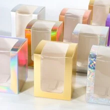 20 chiếc, 8x8x10cm, Hộp quà giấy có cửa sổ, Bao bì kẹo và bánh quy, Thích hợp đựng ly, Đế nến, Quà tặng tiệc cưới/tiệc cô dâu, 9oz - 8x8x10cm-20 chiếc - Xem 12