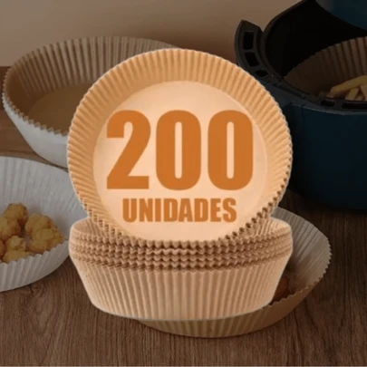 Protetor Forro Forma Papel Descartável P/ Air Fryer 200 Un