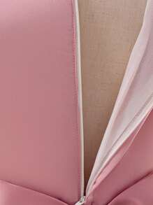 Tween Girls Sequin Mesh Flower Girl Wedding Dress Long Gown, Suitable For Birthday Party, Banquet, Does Not Include Headband