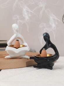 1 cái Lư hương & chân nến bằng nhựa cây & người trừu tượng tối giản, đồ trang trí cho phòng khách, phòng làm việc, tủ rượu, tiền sảnh - Thích hợp để trang trí nhà cửa, đốt hương, các ngày lễ như Ngày lễ tình nhân, Ngày của mẹ, Ngày của cha, Lễ tạ ơn, tiệc gia đình, sinh nhật, hẹn hò, đám cưới, bữa tối, tặng quà trang trí Giáng sinh trang trí phòng Giáng sinh, quà tặng Giáng sinh - nhiều màu - Xem 3