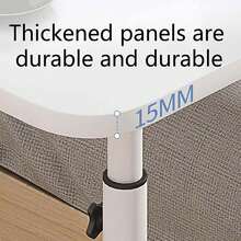 Mobile Small Stading Desk, Portable Rolling Laptop Desk With Wheels, Overbed Table Adjustable Height, Computer Workstations For Home - Grey - View 3