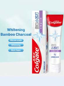 colgate Pasta de dientes blanqueadora con bicarbonato de sodio, sabor a menta norteamericana, blanqueamiento, suave y no abrasiva, espuma abundante, refrescante del aliento, alta pureza (120g/4.23 Oz) - Sabor a menta norteamericana - Ver 2