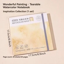 Cuaderno de acuarela desgarrable, 20 hojas de papel grueso de acuarela de 300 g, grano medio, cuaderno de dibujo portátil para viaje, para grafiti, pintura, regreso a la escuela, día de la madre, regalo para mamá