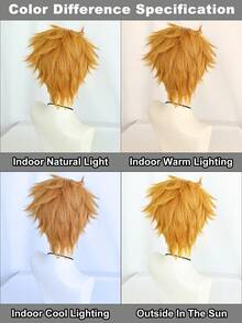 Tóc giả màu vàng gừng có mái cho nam Tóc giả cosplay Anime nhiều lớp nhọn xù có mái Tóc giả cắt pixie ngắn thẳng 10 inch cho trang phục dự tiệc Halloween Tóc giả chịu nhiệt tổng hợp thời trang cổ điển cho nam Tóc giả mái cho các bữa tiệc hàng ngày Tóc giả ngắn mặc đi chơi Ngày lễ Tạ ơn Quà tặng sinh nhật cho đồ trang trí Giáng sinh & 1 mũ đội tóc giả - Cần tự tạo kiểu - gừng - Xem 7