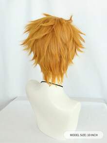Tóc giả màu vàng gừng có mái cho nam Tóc giả cosplay Anime nhiều lớp nhọn xù có mái Tóc giả cắt pixie ngắn thẳng 10 inch cho trang phục dự tiệc Halloween Tóc giả chịu nhiệt tổng hợp thời trang cổ điển cho nam Tóc giả mái cho các bữa tiệc hàng ngày Tóc giả ngắn mặc đi chơi Ngày lễ Tạ ơn Quà tặng sinh nhật cho đồ trang trí Giáng sinh & 1 mũ đội tóc giả - Cần tự tạo kiểu - gừng - Xem 2