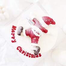 3 件套圣诞快乐蛋糕装饰装饰品卡通圣诞老人圣诞派对礼物蛋糕甜点装饰，圣诞节 - 彩色 - 查看 7