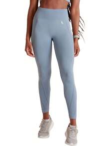 Calça Legging Max Lupo Sem Costura Empina Bumbum Academia - Azul - Visão 1
