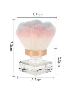 1pc Rose-Shaped Nail Powder Brush, New Design Nail Art Loose Powder Brush, Single Blush Brush, Powder Dust Cleaning Brush - Multicolor - View 3