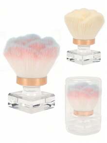 1pc Rose-Shaped Nail Powder Brush, New Design Nail Art Loose Powder Brush, Single Blush Brush, Powder Dust Cleaning Brush - Multicolor - View 2