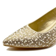 Women Pumps - 金色 - 查看 5