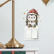 1pc Novelty Christmas Penguin, Bird, Santa Claus, Snowman Switch Sticker  Christmas Decor  Christmas Decorations Christmas Decoration Home Decor Room Decor - Multicolor - View 15