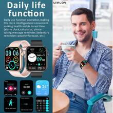 2.0'' Smart Watch Supports Women To Make/Answer Calls, Fitness Trackers With Step/ Calorie/ Tracker, IP67 Waterproof, 100+Exercise Mode, Body Temp Monitor, AI Voice Control, Suitable For Android IOS