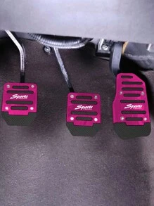 3pcs Car Universal Brake Accelerator Pedal - Dusty Pink - View 4