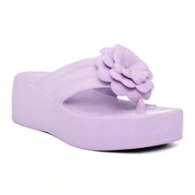 EVVA HIT Women's Platform Flip Flops With Super Light And Soft EVA Heel - 紫丁香色 - 查看 3