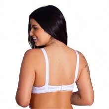 Kit 3 Nursing Bras With Comfortable Cups For Pregnant Women, Adjustable Straps, Front Opening - trắng - Xem 2
