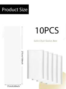 10 件/包 17*275 厘米缎带蝴蝶结，多色椅子饰带，适用于婚礼派对、生日派对、宴会、餐厅、酒店折叠椅装饰 - 彩色 - 查看 14
