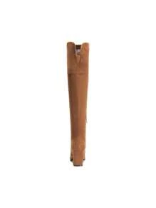 Women Thick Heel High-Heeled Elastic Suede Leather Over-The-Knee Boots For Autumn And Winter Wearing - 棕色 - 查看 7