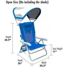 Backpack Beach Chair, Royal Blue, Foldable Chair, Portable, Adjustable, Sturdy Steel And Polyester Camping Chair - Backpack Beach Chair as Pic - View 1
