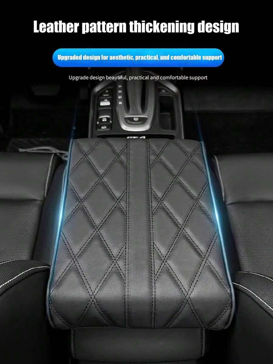 1pc Car Armrest Cover Pad, Memory Foam Padded Armrest Box Extender