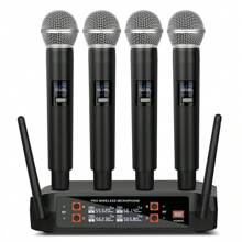 DEPUSHENG DX4 4 Channels Wireless Microphone Professional Karaoke Handheld System For Home Karaoke, Meeting, Party,  DJ, Wedding, Home KTV Set - US A Type Plug(110-127V) - View 1