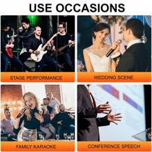 DEPUSHENG DX4 4 Channels Wireless Microphone Professional Karaoke Handheld System For Home Karaoke, Meeting, Party,  DJ, Wedding, Home KTV Set - US A Type Plug(110-127V) - View 7