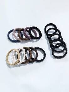 5 件高弹力发带，厚实耐用，不会损坏头发 - 彩色 - 查看 3