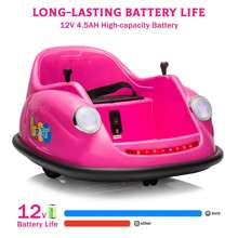 2-Speed, 360°Spin Ride On Electric Bumper Car For Kids & Toddlers, 12V Battery Car For Kids W/Parent Remote, Led Lights