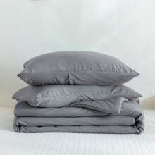 3-Piece Luxury Pom Pom Bedding Sets,  All Seasons Use Light Weight With Warm Fluffy Washed Cotton Microfiber - 1 Comforter + 1/2 Pillowcases, For Twin QUEEN KING Size Bed - 紐格雷 - 查看 4