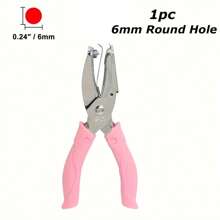 1pc Metal Handheld Paper Punch Punchers With Soft Grip,Star Hole Punch,Hand Grip Type Labor-Saving Puncher, Heart Hole Punch,Holes For DIY Craft Tag 2025 Graduation Gift, For Wedding - Pink - View 15