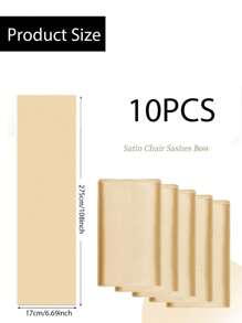 10 件/包 17*275 厘米缎带蝴蝶结，多色椅子饰带，适用于婚礼派对、生日派对、宴会、餐厅、酒店折叠椅装饰 - 彩色 - 查看 15