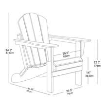 Folding Adirondack Chair, Relaxing Stackable Arm Rest Ergonomic HDPE All-Weather Adirondack Chair - 仿古白+HDPE+美式設計+美式傳統-1 - 查看 7