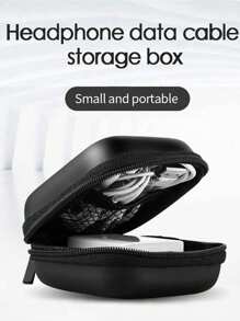 1 件收纳袋工具包无线蓝牙耳机收纳袋硬盘收纳盒黑色拉链袋充电器盒手机收纳袋数码相机收纳袋数据线盒硬盘收纳盒适用于口红、刷子、护肤品、手机、硬币、小物品，适用于家庭、礼物、度假和节日万圣节圣诞节多功能用途，波西米亚风 - 彩色 - 查看 2