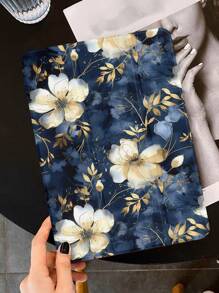 Étui de protection pour iPad coloré et peint avec motif marguerite, avec fente pour crayon, design pliable avec support, convient pour iPad Apple 11 pouces de 8e, 9e et 10e génération, iPad mini 6, en matériau acrylique